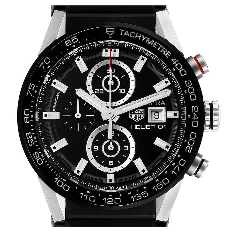 Tag Heuer Carrera Tourbillon Chronograph Titanium Watch ACBF5A80 Box