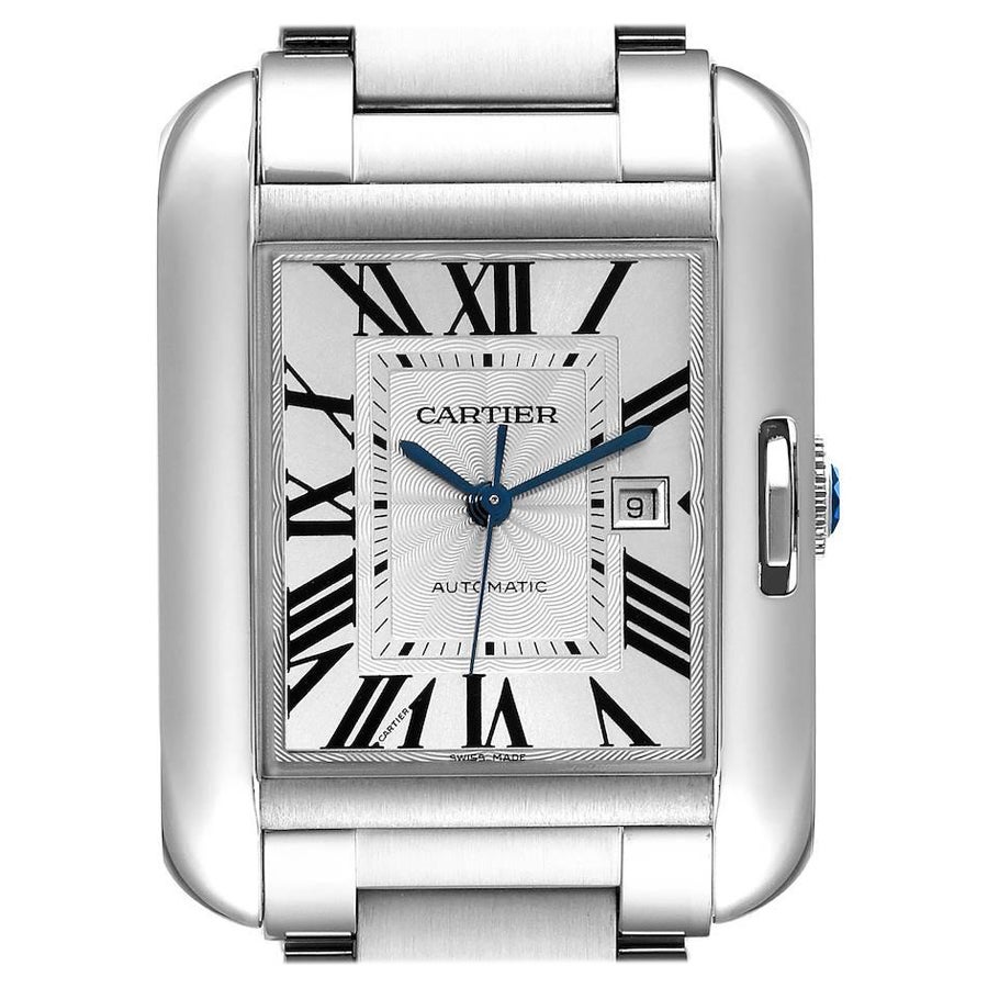 Cartier Tank Francaise Large Steel Automatic Mens Watch W51002Q3 Box