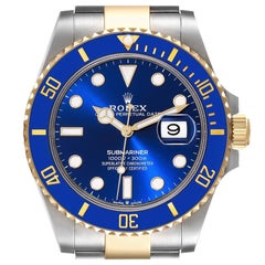 Rolex Submariner 41 Steel Yellow Gold Blue Dial Mens Watch 126613 Box Card