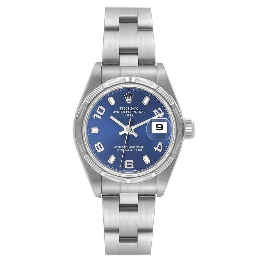 Rolex Date 26 Stainless Steel Blue Dial Ladies Watch 79190