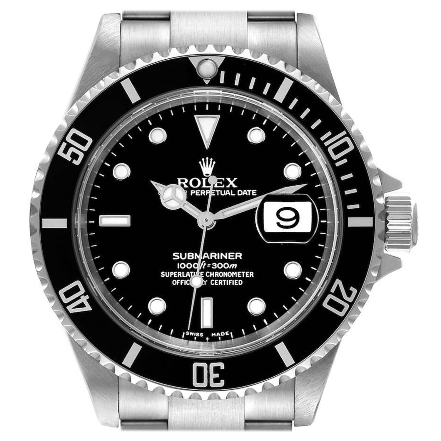 Rolex Submariner Date Black Dial Steel Mens Watch 16610 For Sale at 1stDibs  | men's rolex submariner, rolex submariner 1953, rolex submariner date  16610 steel mens