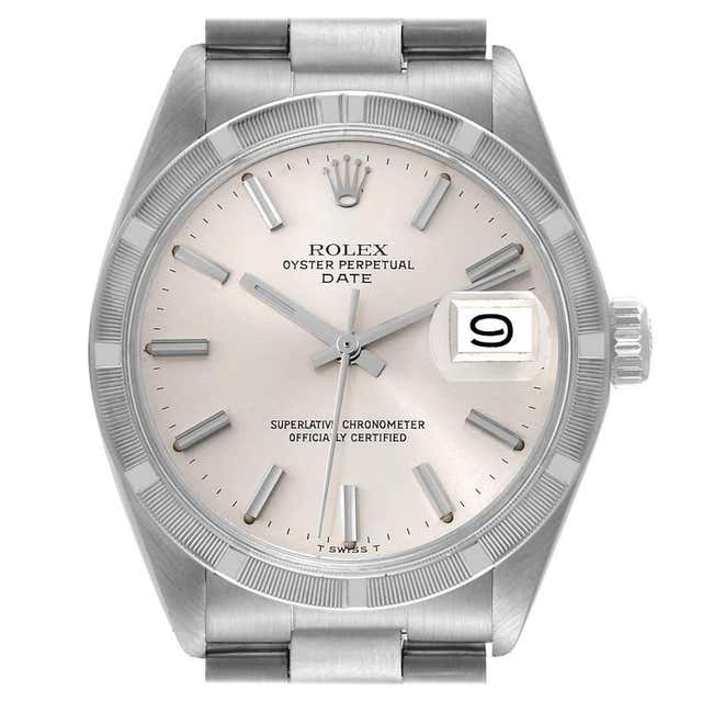 Rolex Datejust Steel Silver Dial Engine Turned Bezel Automatic Men's ...