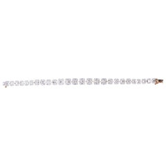 Bracelet tennis contemporain en or 18 carats avec 6,31 carats de diamants