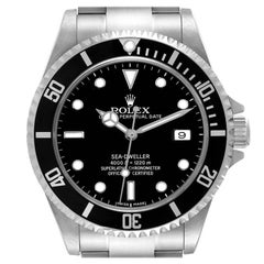 Rolex Seadweller 4000 Black Dial Steel Mens Watch 16600 Box Card