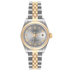 Rolex Datejust Steel Yellow Gold Slate Dial Ladies Watch 79173