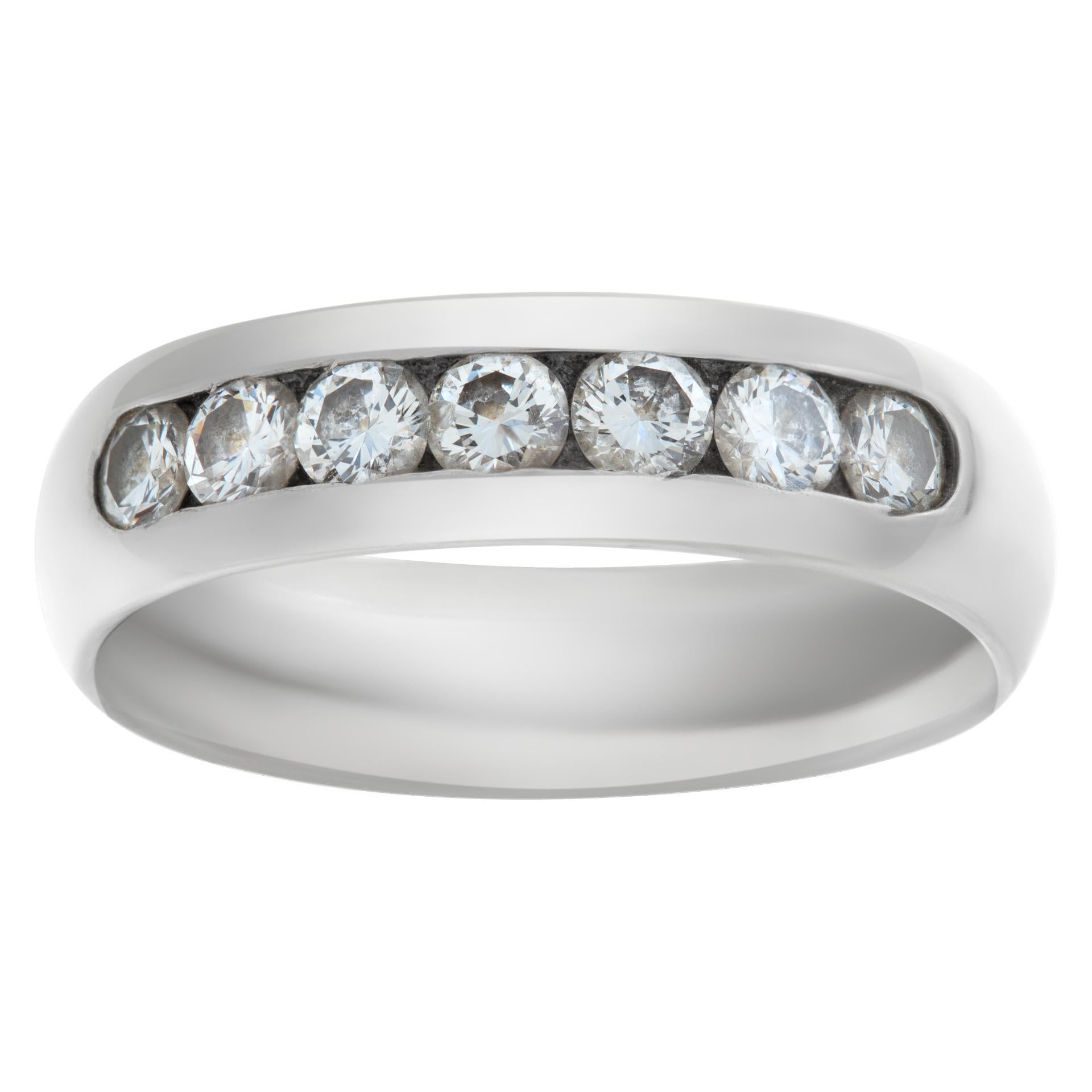 Channel Set Platinum Diamond Ring For Sale
