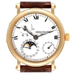 Patek Philippe Complications Power Reserve Moonphase Yellow Gold Mens Watch 5054