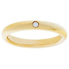 Tiffany & Co. Elsa Peretti in 18k Yellow Gold with Single Diamond Band Ring