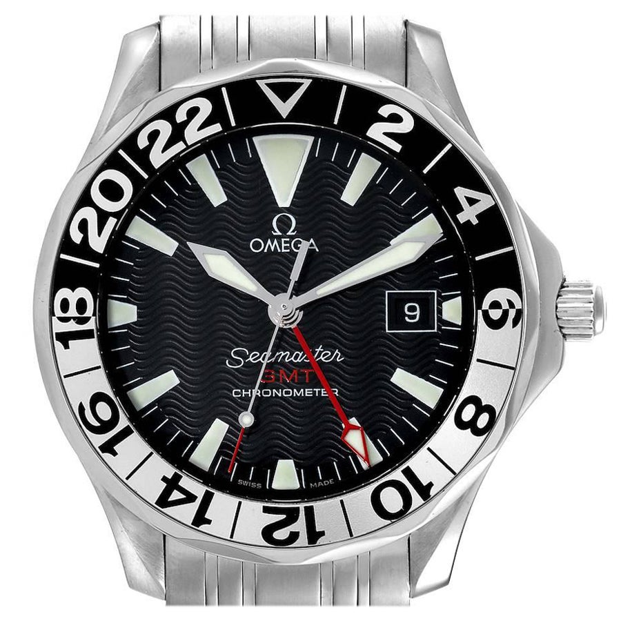 Omega Seamaster GMT 50th Anniversary Steel Black Dial Men's Watch 2234. ...