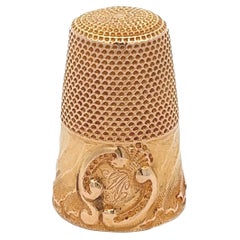 Antiker französischer Thimble aus 18 Karat Gelbgold