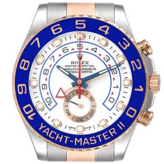 Rolex Yachtmaster II Steel Rose Gold Mens Watch 116681 Box Card