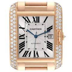 Orologio Cartier Tank Anglaise Large in oro rosa 18 carati con diamanti WT100004 Carta della scatola