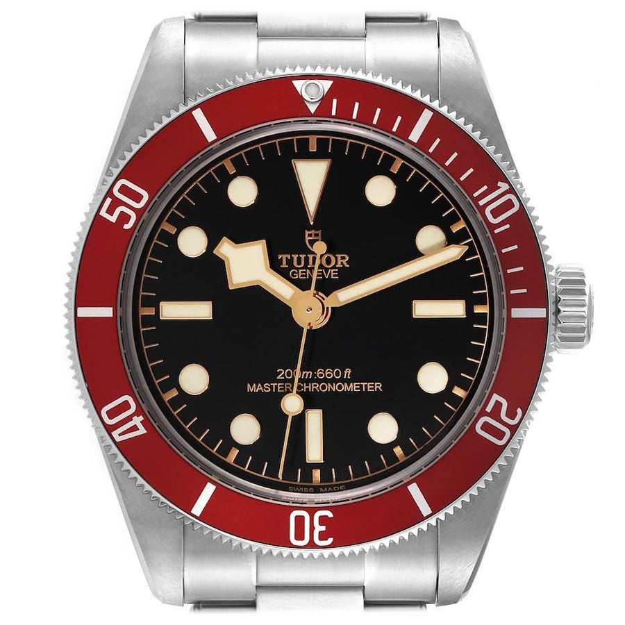 Tudor Heritage Black Bay Burgundy Bezel Steel Mens Watch 7941A1A0 Box Card For Sale