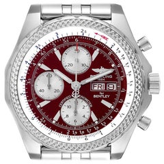 Stahl-Herrenuhr A13362 von Breitling Bentley Motors GT mit burgunderrotem Zifferblatt