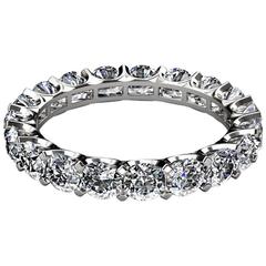 3.00 Carats Diamonds Platinum Eternity Band Ring 7