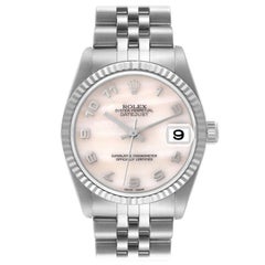 Rolex Datejust Midsize Steel White Gold MOP Dial Ladies Watch 78274