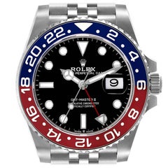 Rolex GMT Master II Pepsi Bezel Jubilee Steel Mens Watch 126710 Unworn