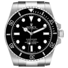 Used Rolex Submariner 40mm Black Dial Ceramic Bezel Steel Mens Watch 114060 Box Card