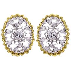 Buccellati Cassiopeia Oval Diamond Gold Earrings 6