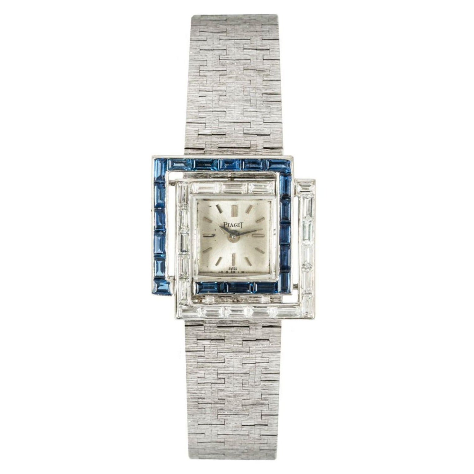 Piaget Cocktail-Uhr 2504 mit Diamanten und Saphiren im Angebot