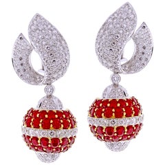 Ruby and Diamond Earrings