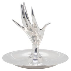 Tiffany & Co. Figural Sterling Silver Handshaped Ring Holder No. 23666