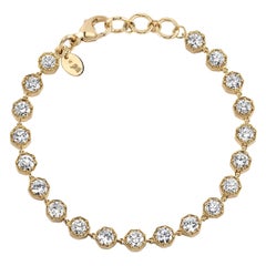 Handcrafted Gemma Old European Cut Diamond Bracelet by Single Stone