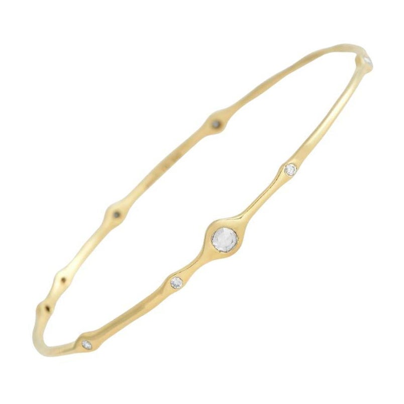 Ippolita 18Karat Yellow Gold 0.46 Carat Diamond Bangle Bracelet