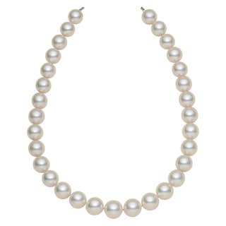 South Sea Pearl Necklace with Two Australian Solid Black Opal and ...