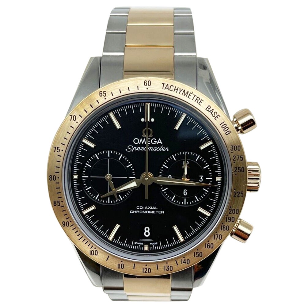 Omega 331.20.42.51.01.002 Speedmaster 57 18k Rose Gold Stainless Steel Box Paper For Sale