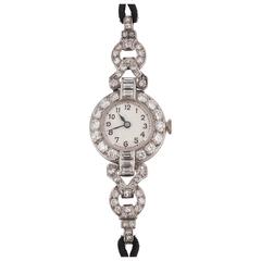 Tissot Ladies Platinum Diamond Evening Wristwatch