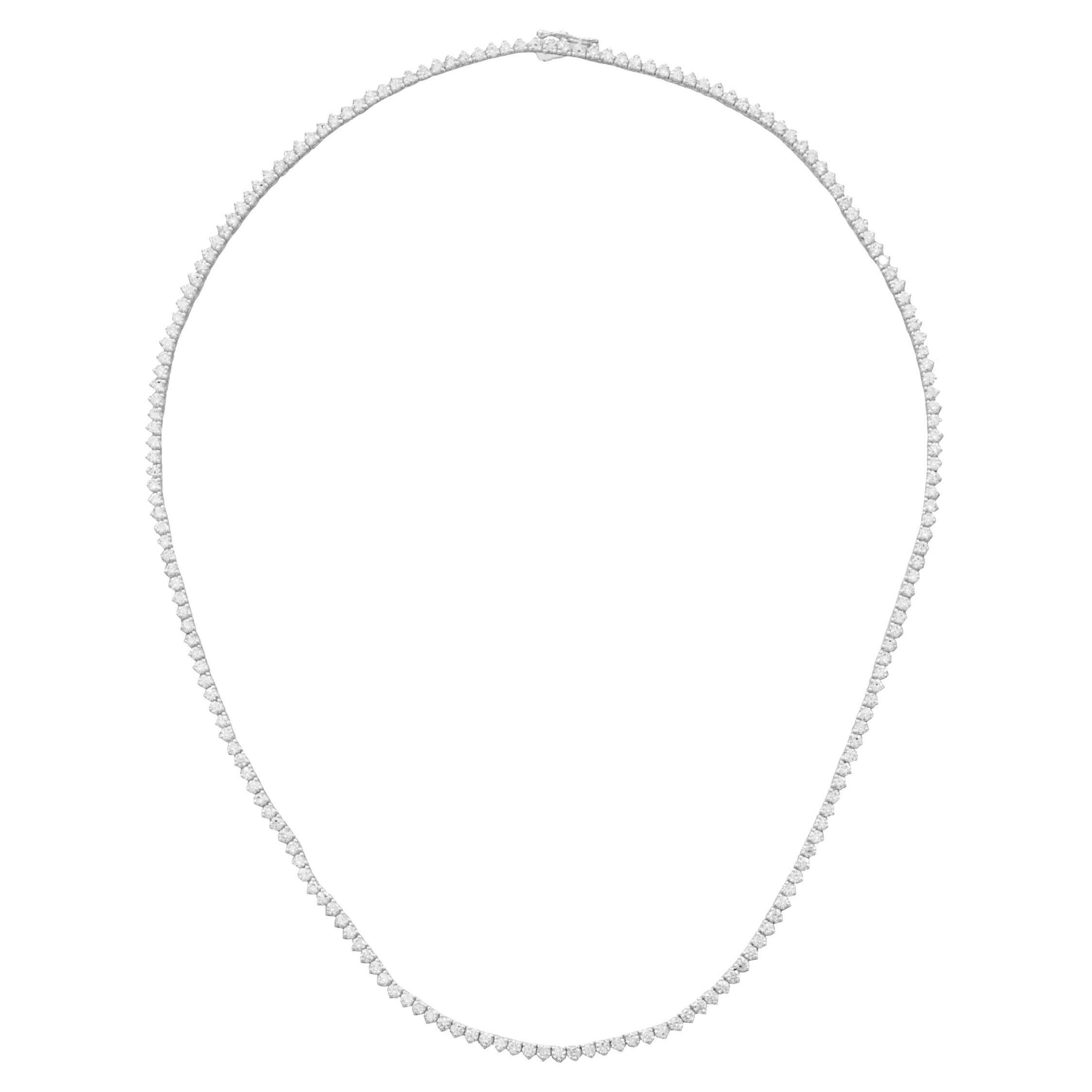 Tennis Collier-Halskette, Lab-Diamanten, 14k Weißgold