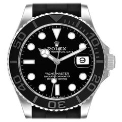 Rolex Yachtmaster White Gold Oysterflex Bracelet Mens Watch 226659 Box Card