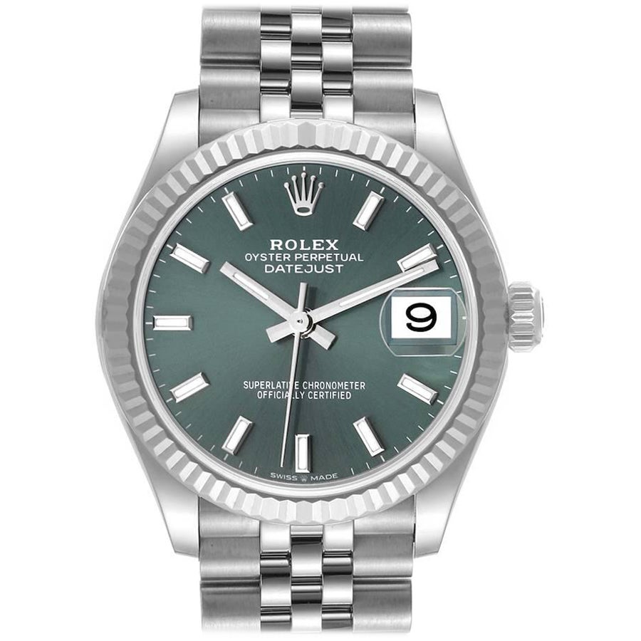 Rolex Datejust Mint Green New Release Steel White Gold Automatic Watch