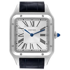 Cartier Santos Dumont Orologio da uomo in acciaio con cinturino nero WSSA0022 Scatola