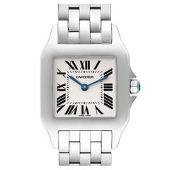 Cartier Santos Demoiselle Steel Midsize Silver Dial Ladies Watch W25065Z5
