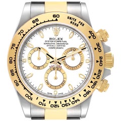 Rolex Cosmograph Daytona Steel Yellow Gold White Dial Watch 116503 Box Card