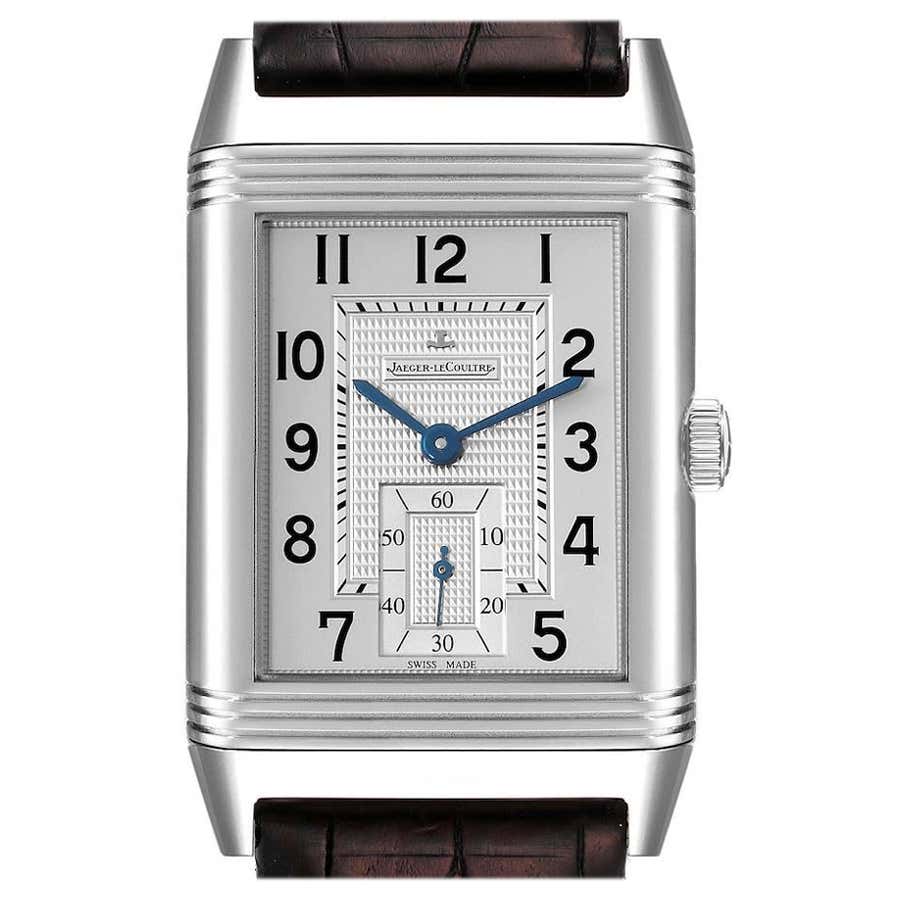 Large Reverso Watch Jaeger LeCoultre Reverso Classic Large Duoface Day Night Steel Mens ...