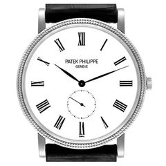 Patek Philippe Calatrava White Gold White Dial Mens Watch 5116