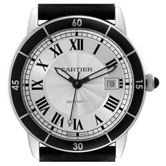 Cartier Croisiere Silver Dial Automatic Steel Mens Watch WSRN0002 Papers