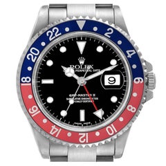 Rolex GMT Master II Azul Rojo Pepsi Bisel Acero Reloj Caballero 16710 Caja Papeles