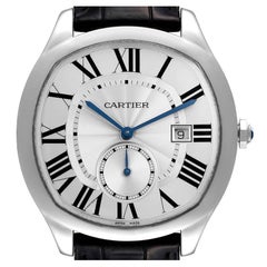 Cartier Drive Silver Dial Steel Mens Watch WSNM0004