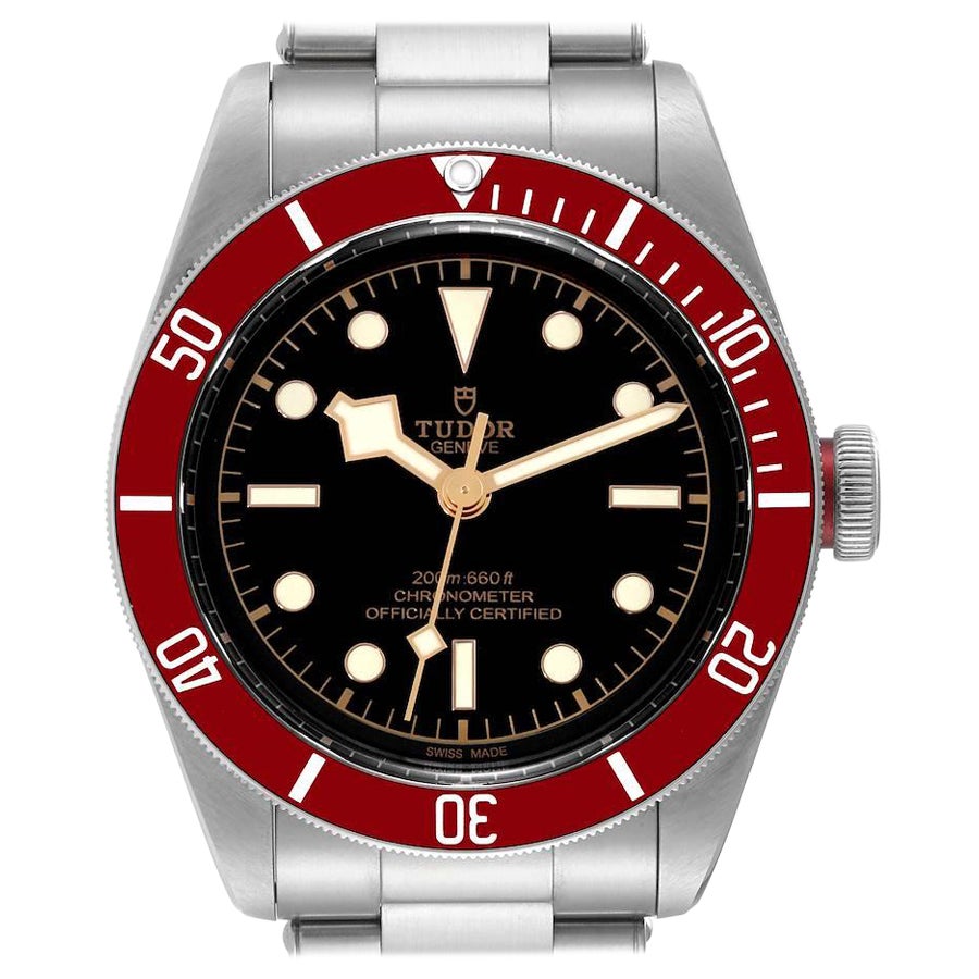Tudor Heritage Black Bay Burgundy Bezel Steel Mens Watch 79230 Box Card