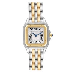 Cartier Panthere Steel Yellow Gold 2 Row Ladies Watch W2PN0006 Box Card