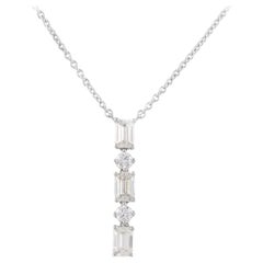 GIA Certified 2.09 carat Diamond Pendant Necklace 18 karat White Gold