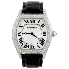 Cartier Ladies White Gold Diamond Large Tortue Wristwatch 6