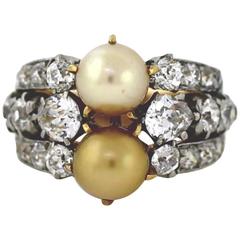 1910 Tiffany & Co. Edwardian GIA Cert Pearl Diamond Gold Ring 3