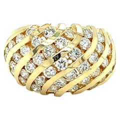 Diamond Dome Fashion Ring in 18k Yellow Gold