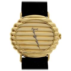Piaget Ladies Yellow Gold Ribbed Wristwatch 11