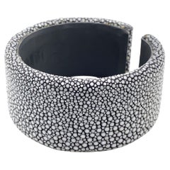 Grey Galuchat Cuff Bracelet